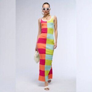Akira Seeing Double Colorblock Maxi Dress